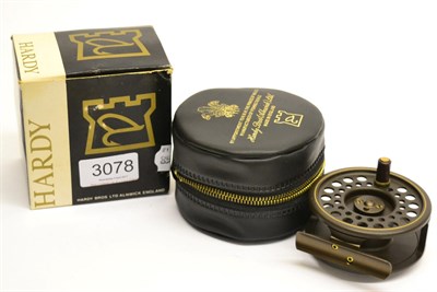 Lot 3078 - A Hardy 3inch Alloy 'The Golden Prince 5/6' Fly Reel, in zip case and box (as new)