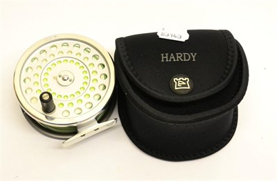 Lot 3079 - A Hardy 4inch Alloy 'Marquis' Salmon No.2 Reel, serial number R62702, with line, in neoprene bag