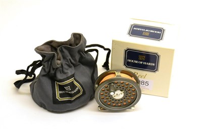 Lot 3085 - A Hardy 'J.L.H. 2/3/4' Fly Reel, No.305, in drawstring bag and box