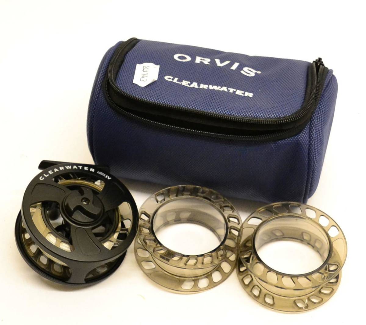 Lot 3097 - An Orvis 4inch 'Clearwater IV' Large Arbour Cassette Fly Reel Outfit, with two spare cassettes,...