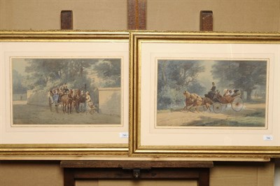 Lot 790 - Orlando Norie (1832-1901) "Elegant Company"; "A Ride in the Park" One signed, both inscribed on...