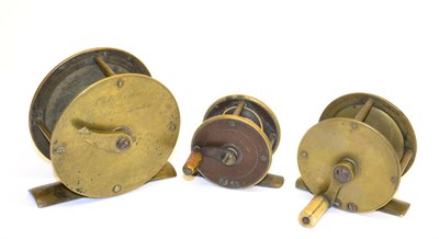 Lot 3131 - Two Brass Winches, comprising a 2 7/8inch by Chas Farlow (a/f) and an unnamed 2 1/4inch,...