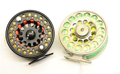 Lot 3136 - Two Vision 4 1/4inch Salmon Fly Fishing Reels - Rulla and Koma, both with line