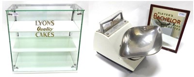 Lot 3160 - Lyons Quality Cakes Shop Display Cabinet with three white glass shelves, rear loading 18";,...
