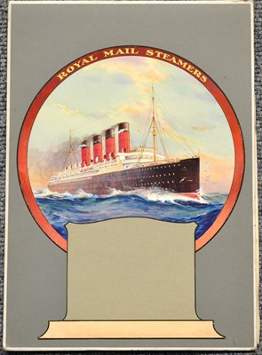 Lot 3163 - Andrew Heaps Original Illustration Royal Mail Steamers 10x15";, 26x37cm