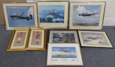 Lot 3167 - Aviation Prints a collection of five framed examples together with Maltese Shackleton signed by the