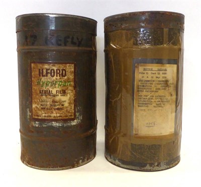 Lot 3171 - British Railways Aerial Photographs in two steel canisters each containing a rolls of film negative