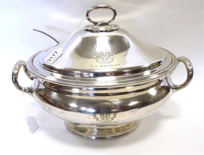 Lot 3177 - Great Central Railway Silverplate Large Tureen base marked with GCR crest (forward) and 'SS...