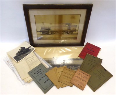 Lot 3179 - Hull & Barnsley & Railway Paperwork And Other Items including large works picture of H&BR...