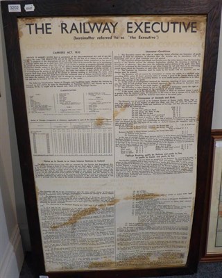 Lot 3202 - The Railway Executive Poster oak framed