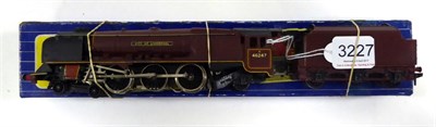 Lot 3227 - Hornby Dublo 3 Rail 3226 City Of Liverpool BR 46247 (G, cab number re-decaled and panel...