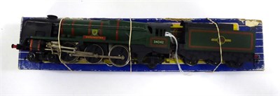 Lot 3235 - Hornby Dublo 3 Rail 3235 Dorchester BR 34042 (G box F, base water damaged)