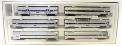 Lot 3303 - Marklin HO 43600 Streamliner Set Amtrak six coaches in silver livery (E box G-E)