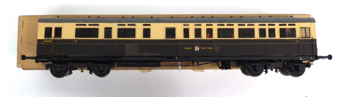 Lot 3348 - DJB Engineering O Gauge GWR 59' 6"; Autocoach (Unpowered) finished with interior detailing as Great