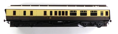 Lot 3349 - Haywood Railway O Gauge GWR Collett Stock Coach D127 brake/3rd 652 (E)