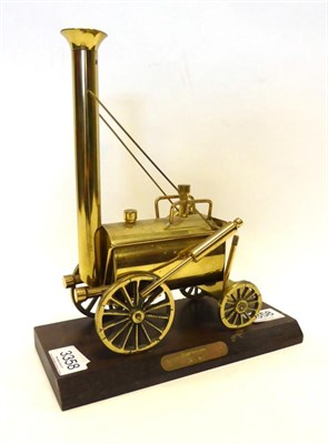 Lot 3358 - Brass Stephensons Rocket Static Model approx. 2.75"; gauge