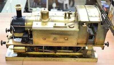 Lot 3366 - Live Steam 3 1/2 gauge 0-6-0T Rob Roy Locomotive course scale unpainted with CR lettering and crest