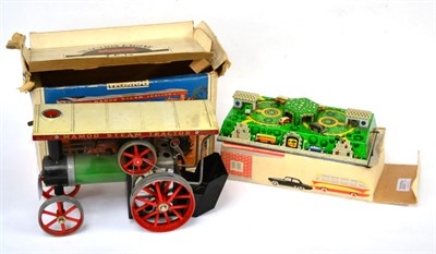 Lot 3371 - Mamod TE1 Traction Engine (G box F) together with a Soviet c/w  Avtotrassa toy (boxed) (2)