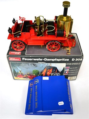 Lot 3374 - Wilesco D305 Live Steam Fire Engine (E-G box G) together with three bound folders of The Steam...