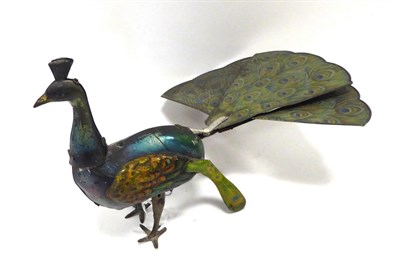 Lot 3382 - Made In Germany C/w Peacock with three piece fan tail (F, tail re-attached)