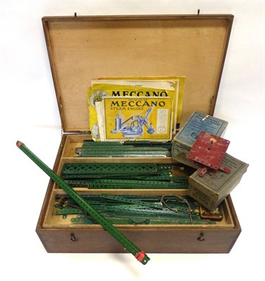 Lot 3385 - Meccano A Collection Of Assorted Loose Parts in pre- and post-war red/green, with various brass...