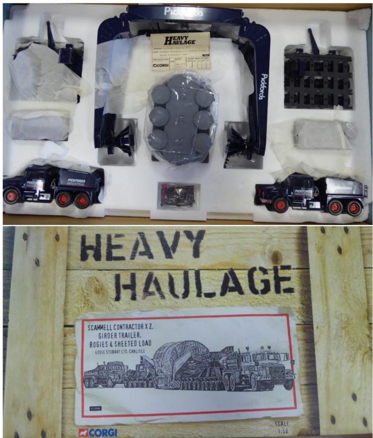 Lot 3395 - Corgi Heavy Haulage CC12305 Scammell Contractor girder trailer, bogie & sheeted loads (Eddie...