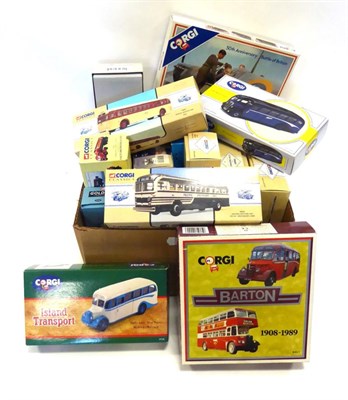 Lot 3396 - Corgi Various Modern Models including 97079 70th Anniversary Omnibus Set, 19302 Weetabix...