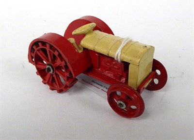 Lot 3411 - Dinky (Pre-War) 22E Farm Tractor cream/red (G-E)