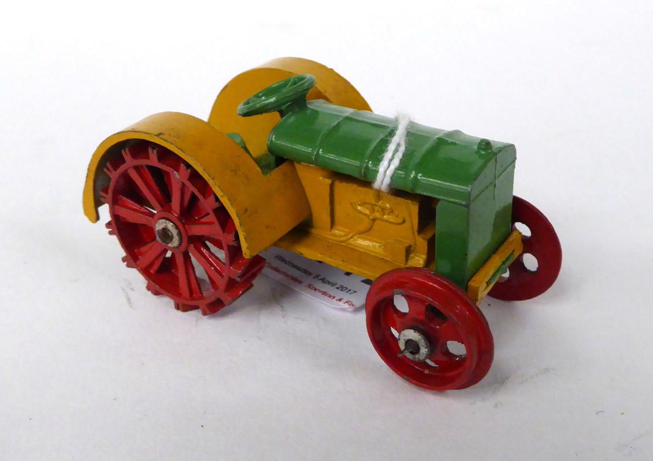 Lot 3412 - Dinky (Pre-War) 22E Farm Tractor green/yellow (G-E)