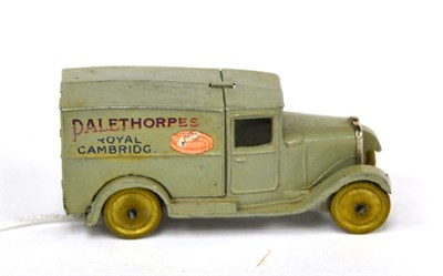 Lot 3415 - Dinky (Pre-War) 28F 1st Type Palethorpes Royal Cambridge grey with yellow wheels (G, some wear...