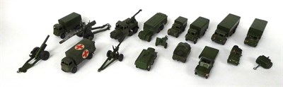 Lot 3437 - Dinky Military Vehicles including ambulance, 10-ton truck, 3-ton truck, Reconnaissance car and...