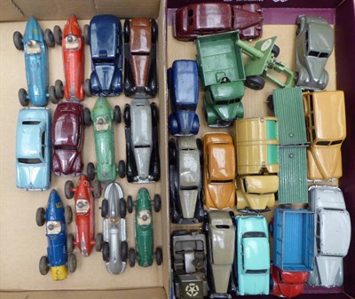 Lot 3438 - Dinky Various 1940's/50's Cars including Rolls Royce, Buick, Plymouth woody wagon, 23 series...