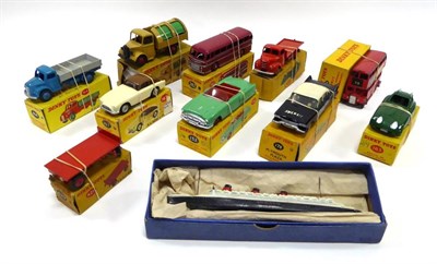 Lot 3439 - Dinky Various Commercial Vehicle And Others 252 Refuse wagon, 282 Duple Roadmaster coach, 422...