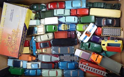 Lot 3466 - Dinky And Corgi A Collection Of Assorted Unboxed Models including Austin van, Taxi, Austin...