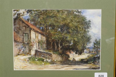 Lot 828 - Rowland Henry Hill (1873-1952) Village of Ellerby showing the Artist's House, Pub and School Signed