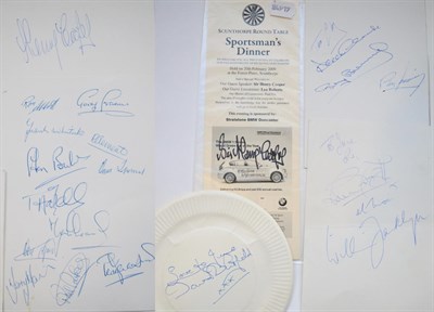 Lot 3003A - Sir Henry Cooper Autograph on Scunthorpe Round Table Sportman's Dinner Schedule 20th Feb 2009...