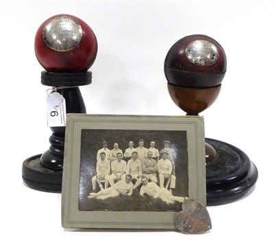 Lot 9 - Cleveland & Tees-Side Cricket Association 1912 Bowling Prize won by C J Barnes, consisting of a...