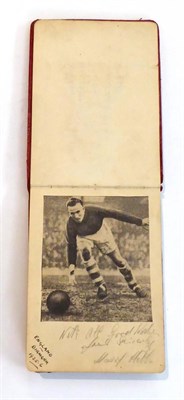 Lot 19 - An Autograph Book Containing Signatures of Footballers from the 1930's, nicely presented with...