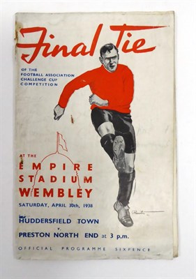 Lot 28 - FA Cup Final 1938 Programme Huddersfield Town v Preston North End 30th April, 24pp (G-F)