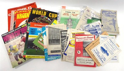 Lot 31 - Football Programs various examples including Ladies International 1950 England v France, Preston NE