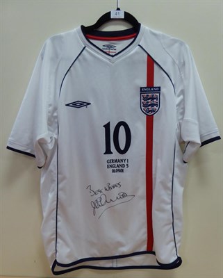 Lot 41 - Michael Owen Signed England No.10 Germany 1 England 5 Shirt; with Prestige Certificate of...