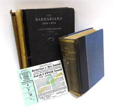 Lot 50 - The Barbarians 1890-1932 Autographed Copy signed at front by numerous players including W W...