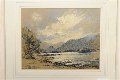 Lot 834 - Robert Leslie Howey (1900-1981) Lakeland Landscape Pastel drawing on tinted paper, 22.5cm by 29cm