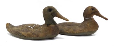 Lot 55 - A Pair Of North American Indian Linen Duck Decoys with painted plumage