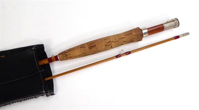 Lot 61 - A Chas Burns 2pce 7ft 6in Split Cane 'The Seven' Fly Rod, with red whipping, in rod bag