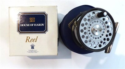 Hardy Marquis 8/9 classic alloy fly fishing reel + spare spool + line + 2  Hardy cases