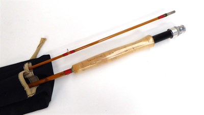 Lot 69 - A Hardy 2pce 8ft Split Cane 'The Palakona No.6' Fly Rod, serial number J907, with red whipping,...