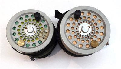 Lot 88 - A Sharpes of Aberdeen 4inch Alloy 'Don' Salmon Fly Reel, together with a spare spool, both in...