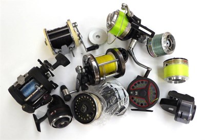 Lot 93 - Eight Mixed Reels, including Intrepid Dragon Fly, Shakespeare Ugly Boat & Contender etc