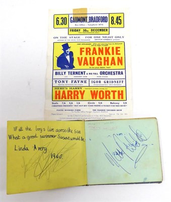 Lot 125 - Autograph Book including various 1960's artists: Cliff Richard (over-written), Billy Raymond, Sally